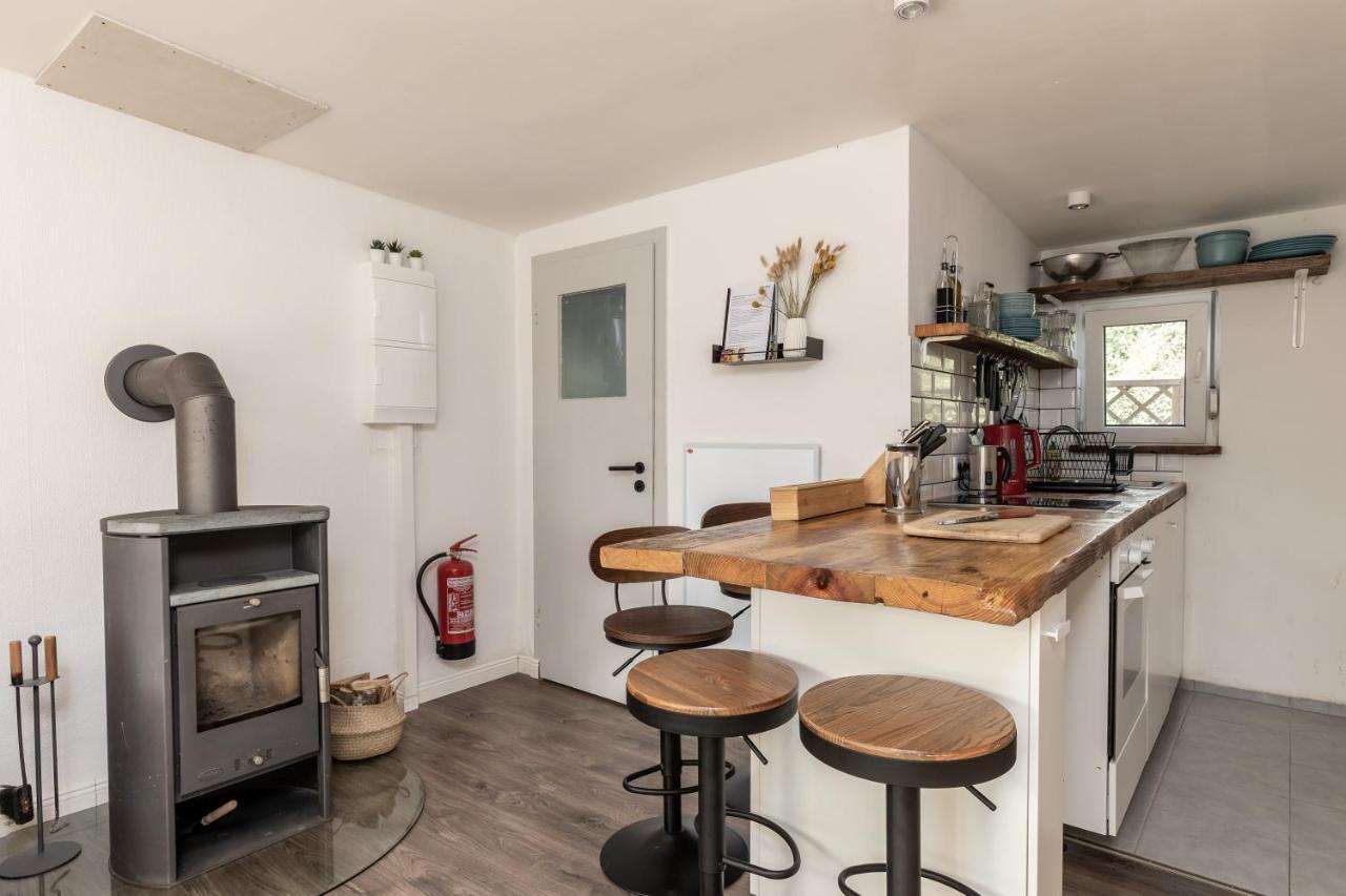 Am Grimnitzsee Gemutliches Tiny House Bungalow Mit Sauna Und Kamin Joachimsthal Luaran gambar